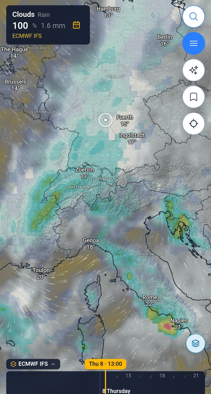 XCmap map with the Clouds layer