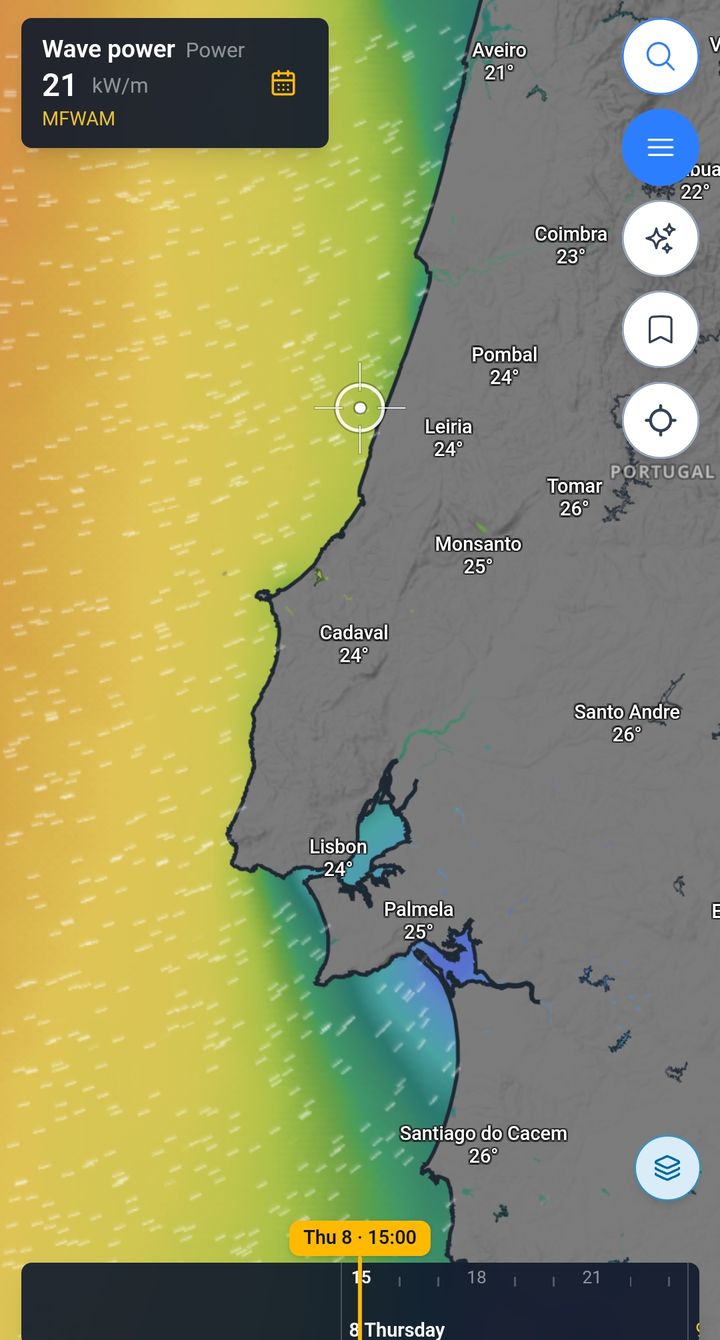 XCmap map with the Wave power layer